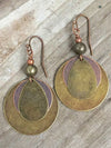 Vintage Bronze Round Hoop Earrings