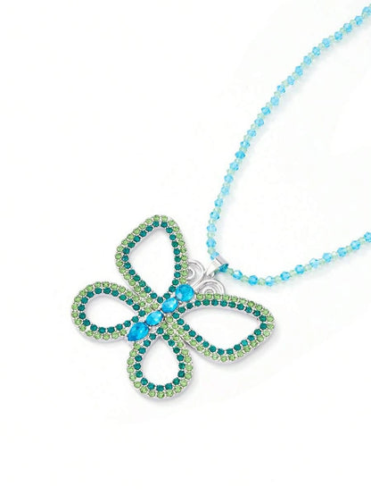 Crystal Butterfly Choker Necklace