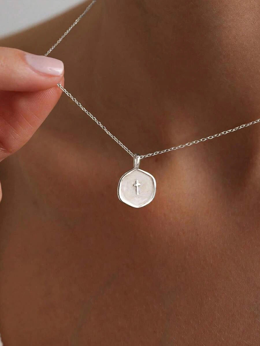Gold Cross Pendant Necklace