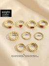 15pcs Vintage Gold-Tone Rhinestone Flower