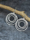 Vintage Gold Multilayer Hoop Earrings
