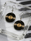 Retro Vinyl Record Drop Earrings