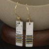 Hammered Rectangular Drop Earrings