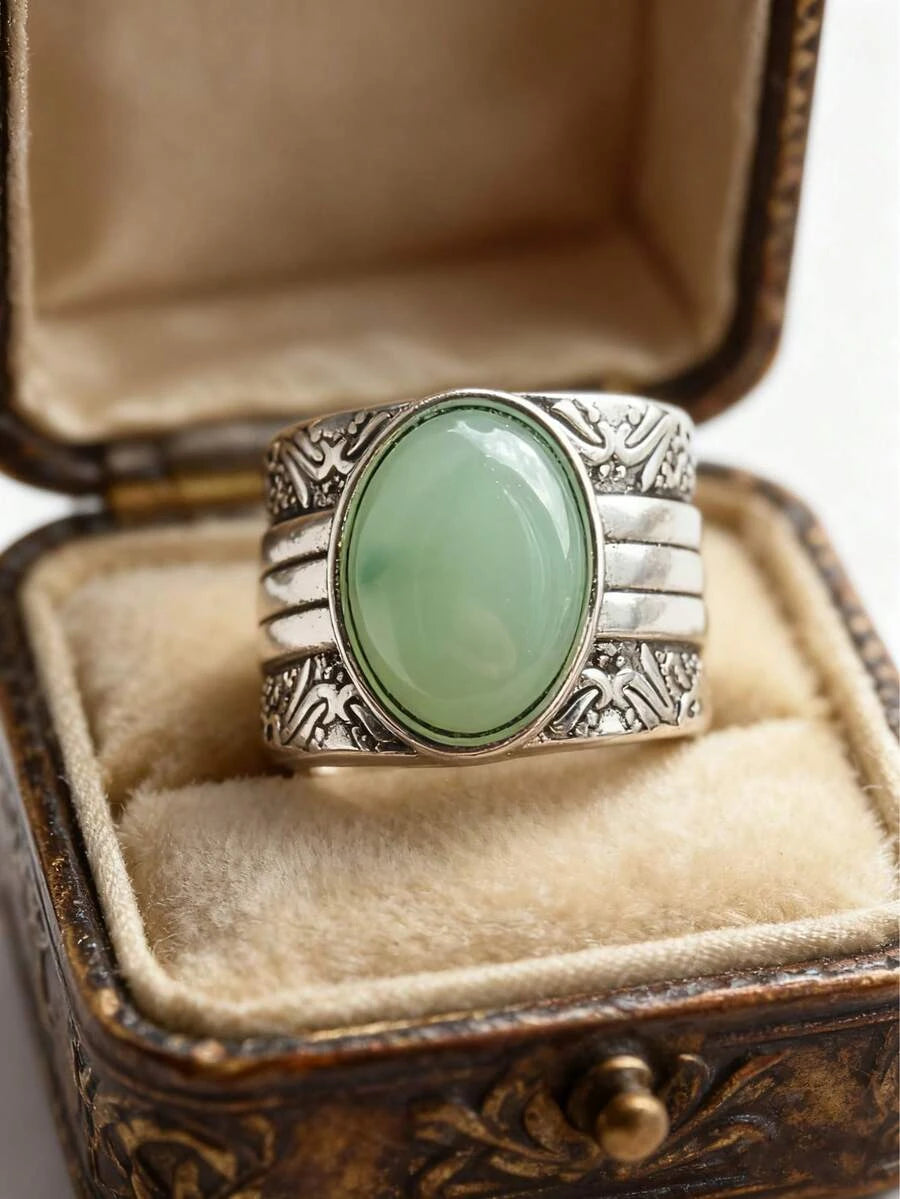 Vintage Silver Thick Band Ring