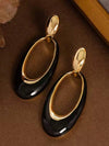 Burgundy Oval Drop Earrings