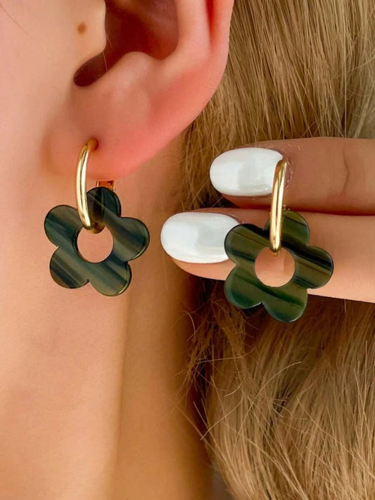 Five Leaf Clover Earring Studs