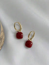 French Vintage Geometric Copper Earrings