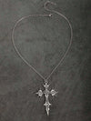 Vintage Gothic Rose Cross Necklace