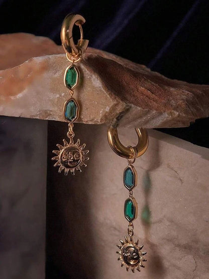 Vintage Moon Drop Earrings