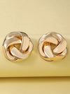 Geometric Old Money Gold Earring Studs