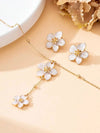 Handmade Orange Floral Jewelry Set