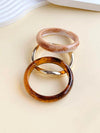 Vintage Boho Acrylic and Gold Bracelet Set