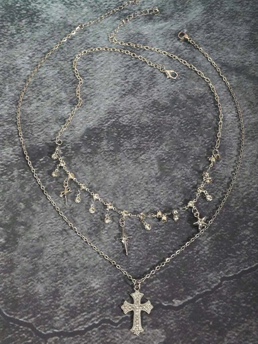 Vintage Gothic Thorn Rose Choker Set