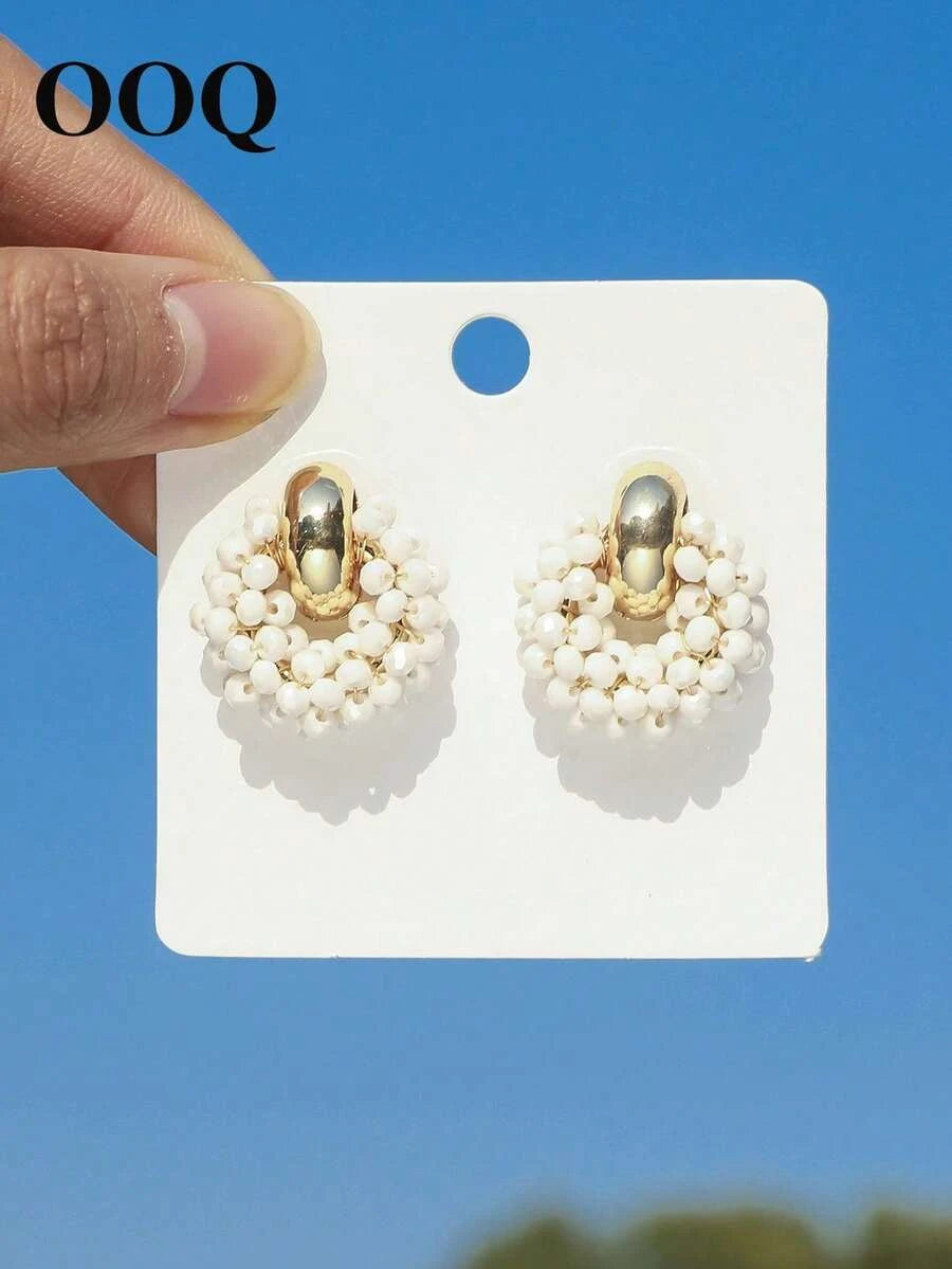Handmade Bohemian Faux Crystal Earrings