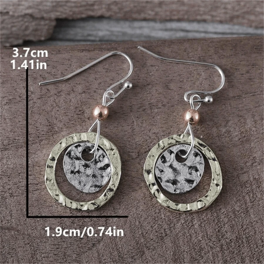Bohemian Vintage Hollow Round Earrings