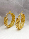 Vintage French C-Shape Hoop Earrings
