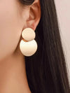 Retro Smooth Metal Circle Earrings