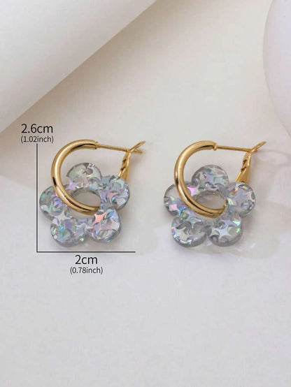 Five Leaf Clover Earring Studs
