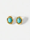 Natural Tiger Eye Stud Earrings
