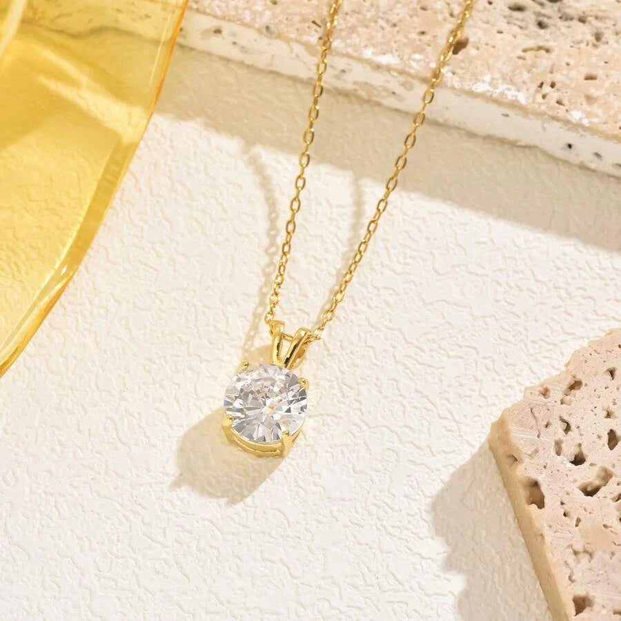 Gold Plated Cubic Zirconia Necklace