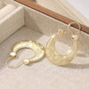 Classic Vintage Gold Carved Round Earrings