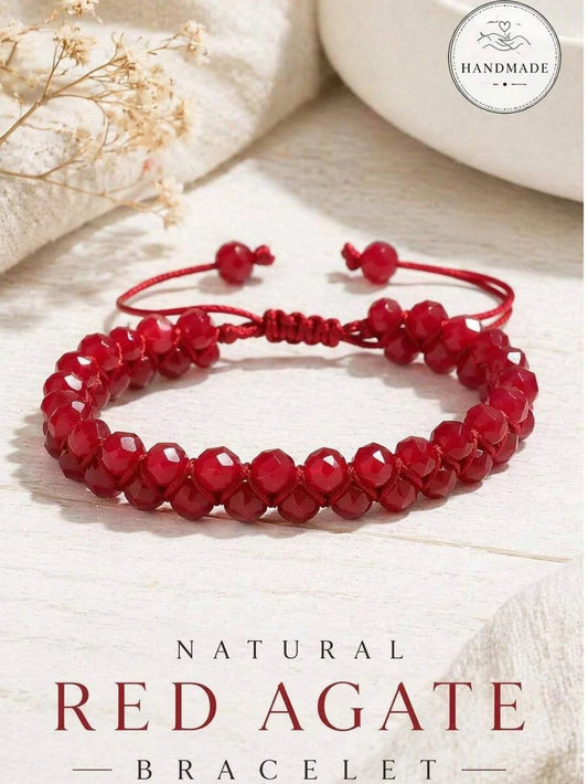 Red Agate Wrap Bracelet