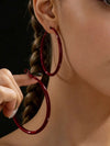 Vintage Red Spray Painted Hoop Earrings