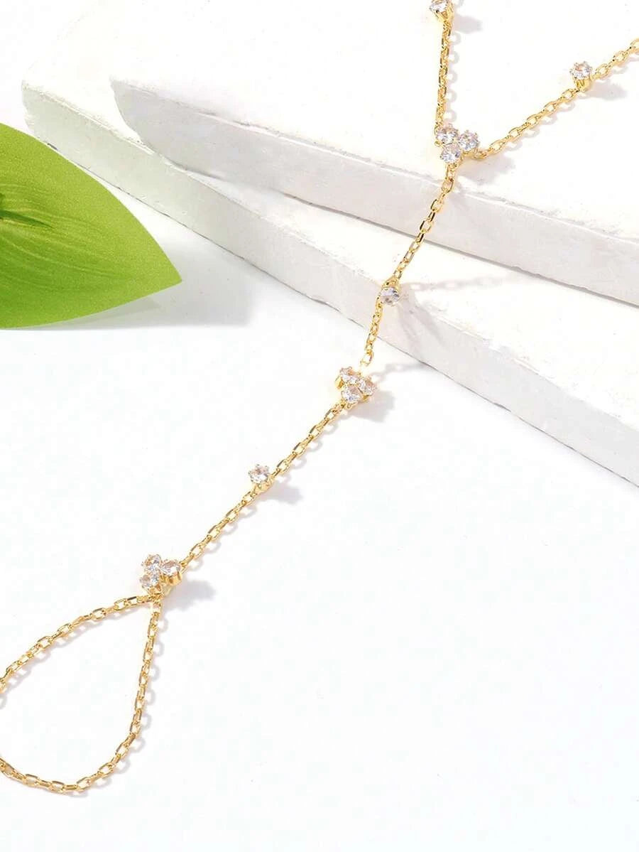 Bohemian Gold Crystal Rhinestone Jewelry Set