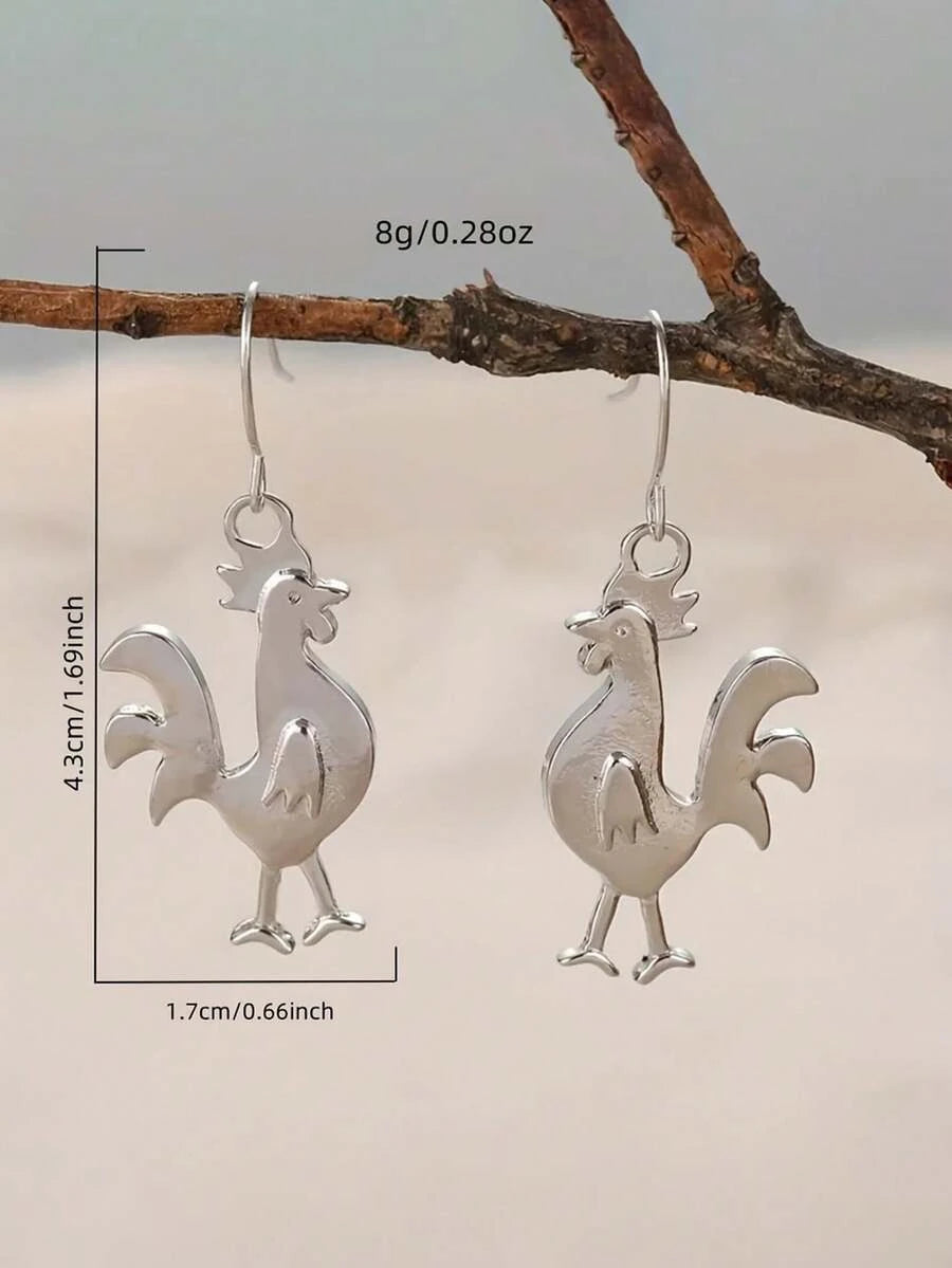 Vintage Chicken Earrings