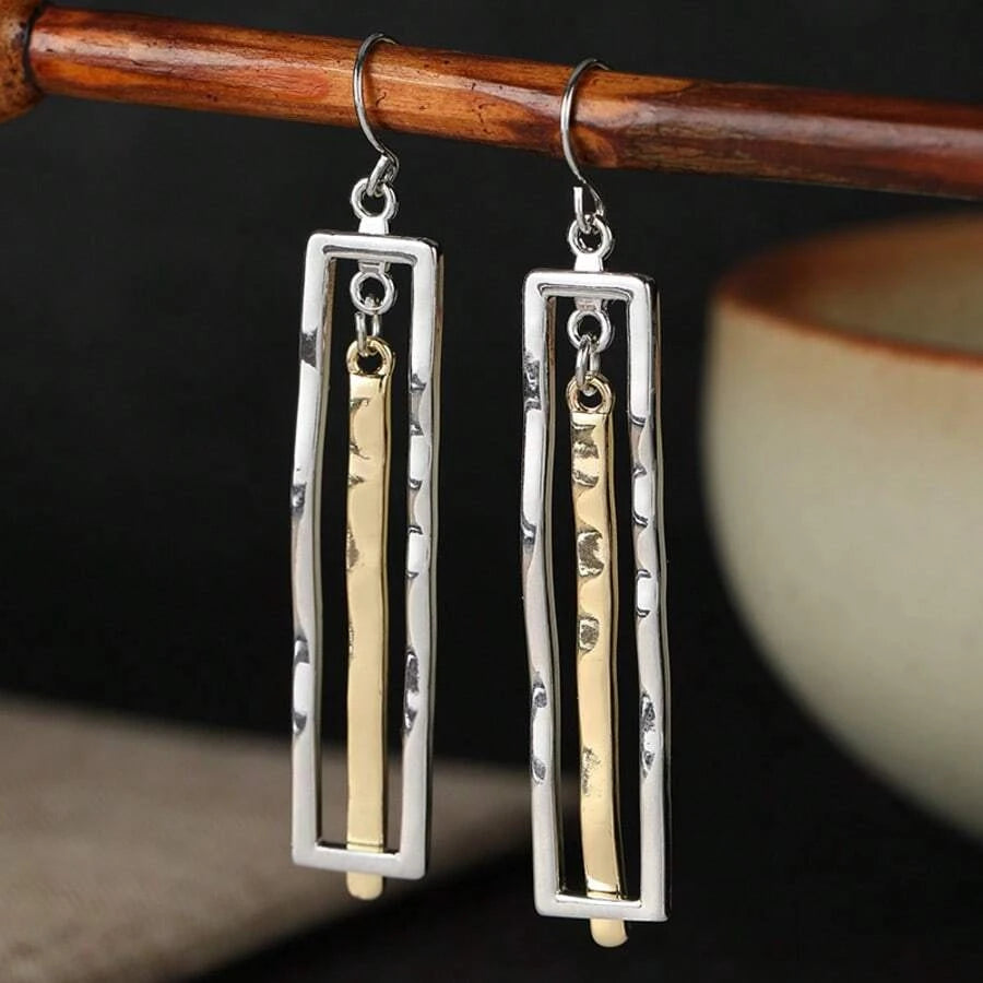Retro Bohemian Copper Pendant Earrings