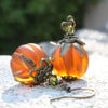 Vintage Pumpkin Water Drop Dangle Earrings