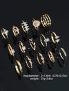 15pcs Vintage Gold-Tone Rhinestone Flower