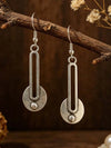 Bohemian Geometric Long Bar Disc Earrings