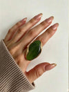 Gold Plated Geometric Resin Ring