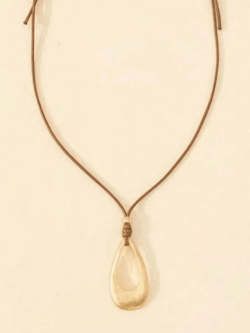 Bohemian Open Teardrop Pendant Necklace