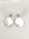 Vintage Hammered Round Pendant Earrings