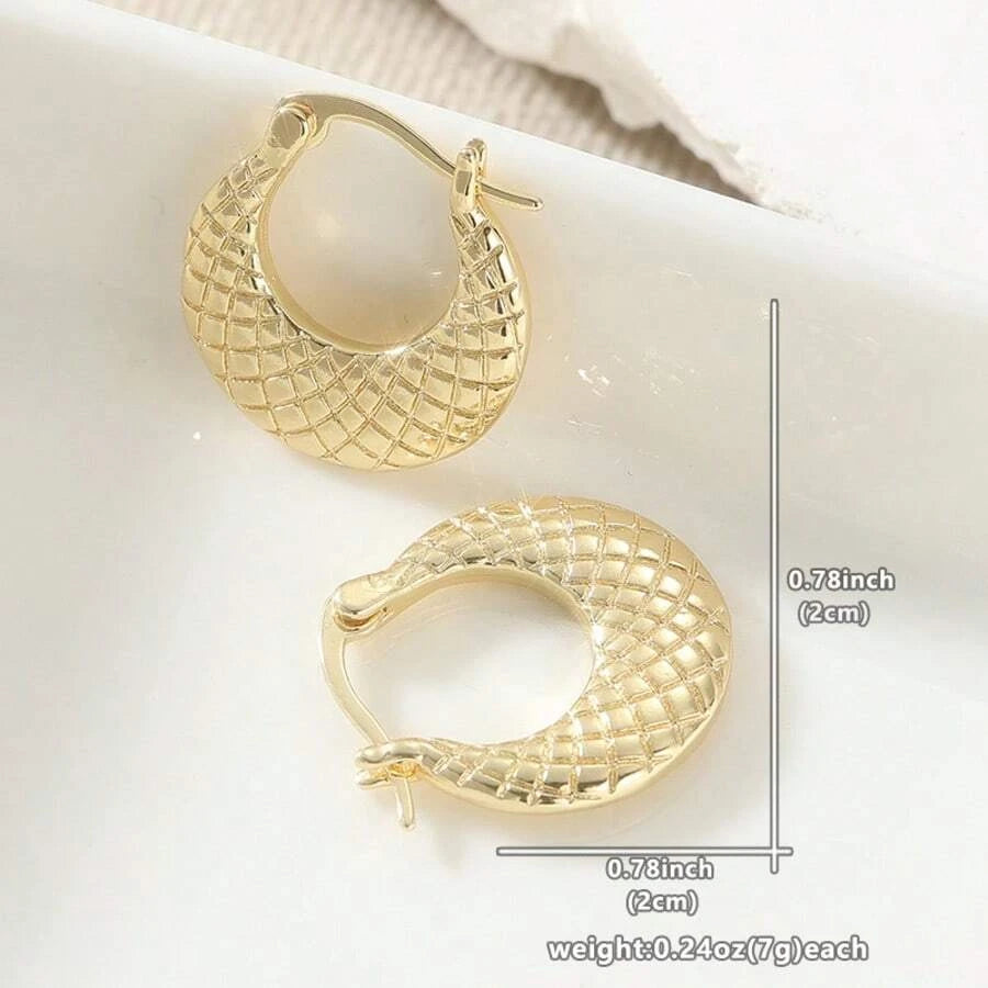 Vintage U Shaped Pendant Earrings
