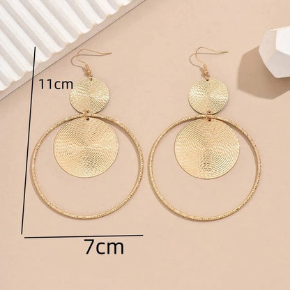 Elegant Personalized Round Large Earrings