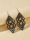 Casual Geometric Wooden Earrings