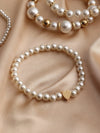 Faux Pearl Beaded Bracelet Set