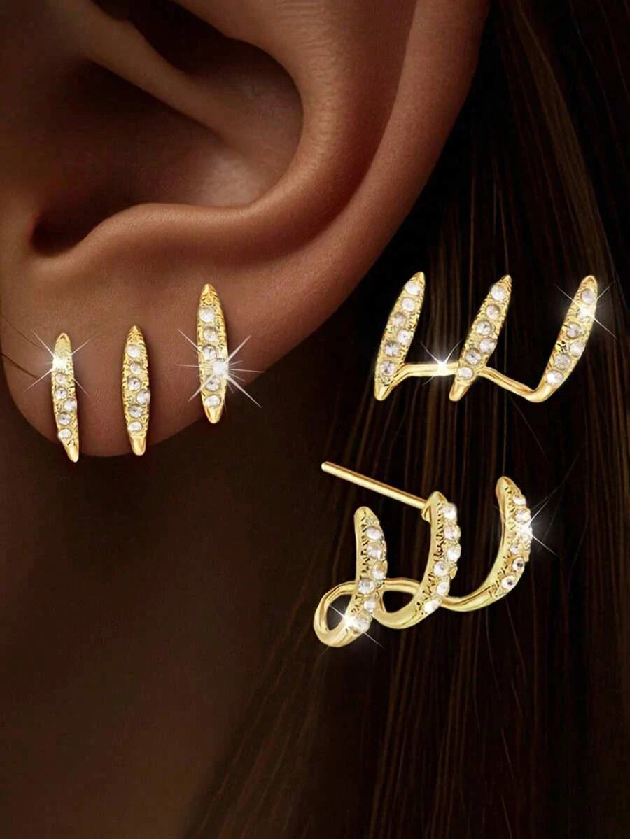 Vintage Resin U-Shaped Earrings