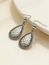 Vintage Hammered Round Pendant Earrings
