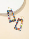 Colorful Geometric Square Drop Earrings