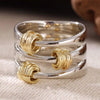 Vintage Dual-Tone Wrapped Ring