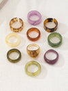 Vintage Acrylic Fashion Rings Set