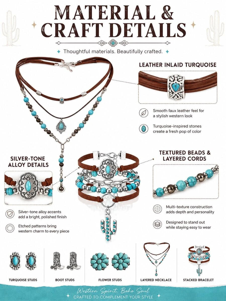 Vintage Bohemian Necklace Set