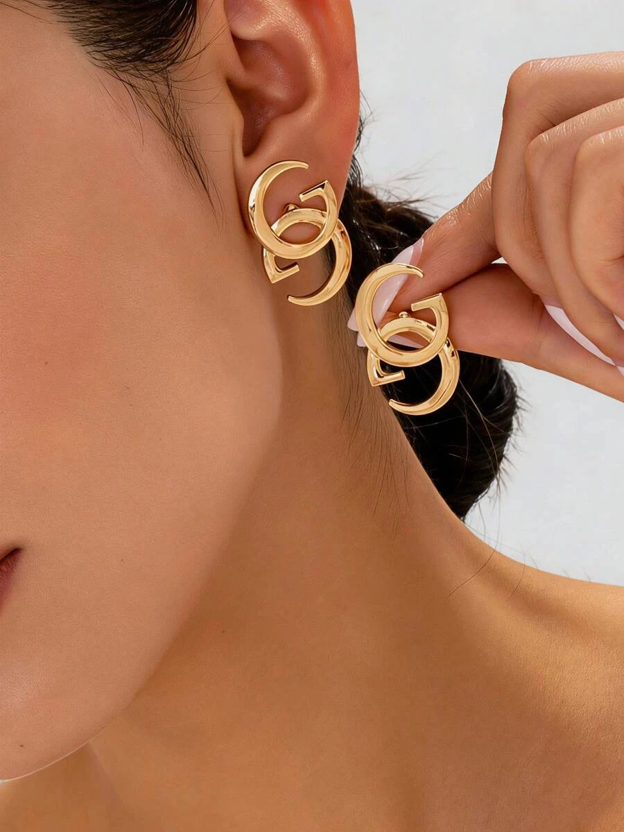 Minimalist Hollow Metal Statement Earrings