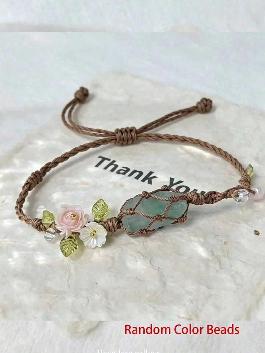 Handmade Boho Floral Bracelet