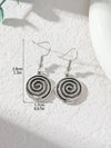 Retro Spiral Swirl Dangle Earrings