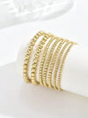 Golden Bead Faux Pearl Bracelet Set